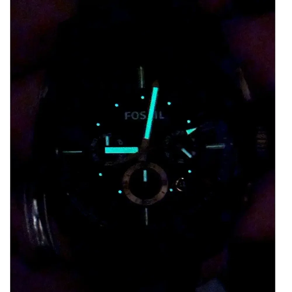 Fossil Machine FS5164 Chronograph Black Blue 45mm Men’s Watch